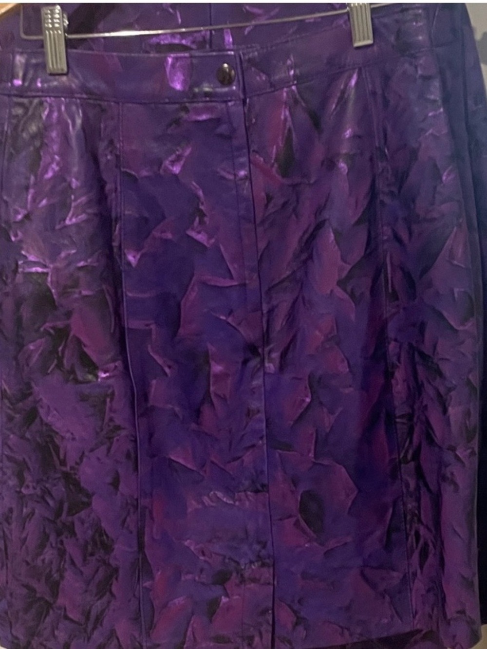 Pellet Purple Metallic Button-Front Jacket - Picture 6 of 6